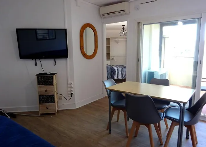 2 Pieces Avec Terrasse Au Bord De L'eau, Parking, Climatisation - Fr-1-782-1